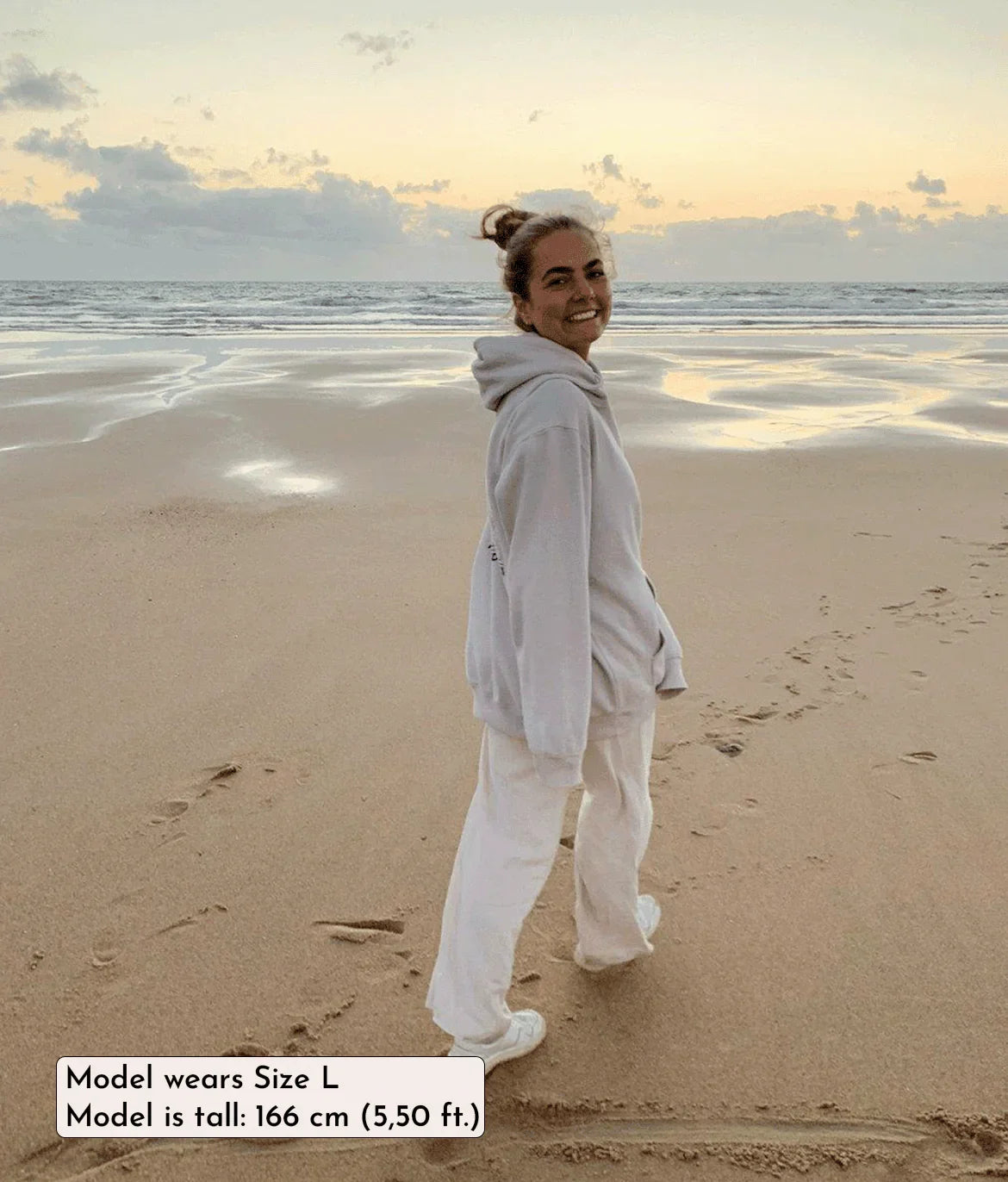 Addicted to Lines - Cream, Organic, Fairtrade, Unisex Hoodie