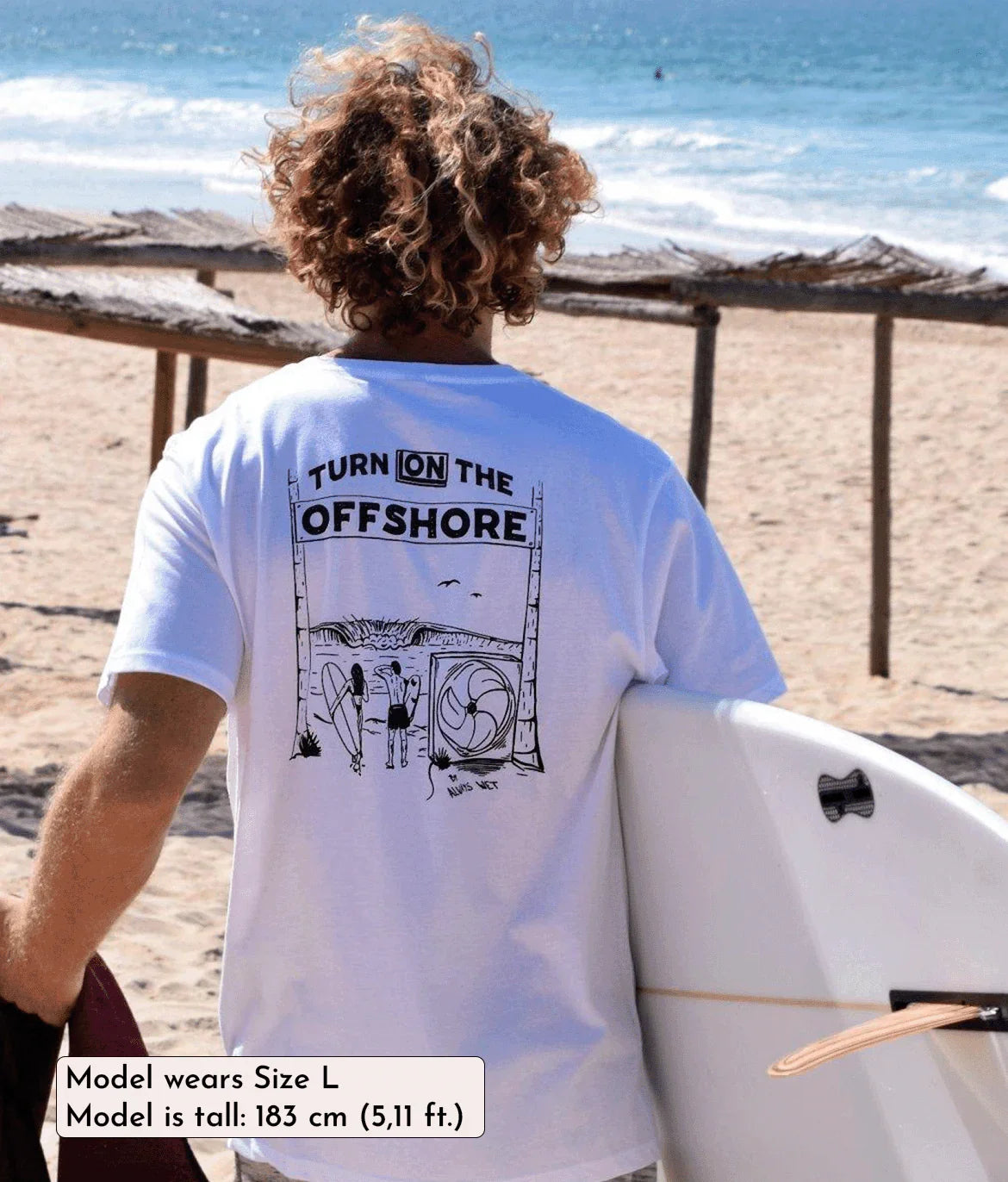 Turn on the Offshore - White, Organic, Fairtrade, Unisex Shirt