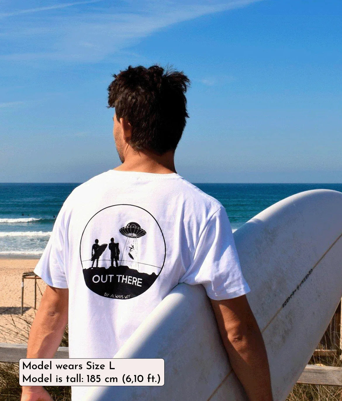 Out There - White, Organic, Fairtrade, Unisex Shirt
