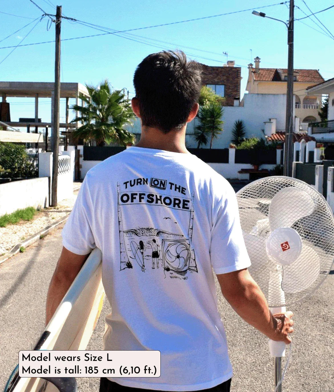 Turn on the Offshore - White, Organic, Fairtrade, Unisex Shirt