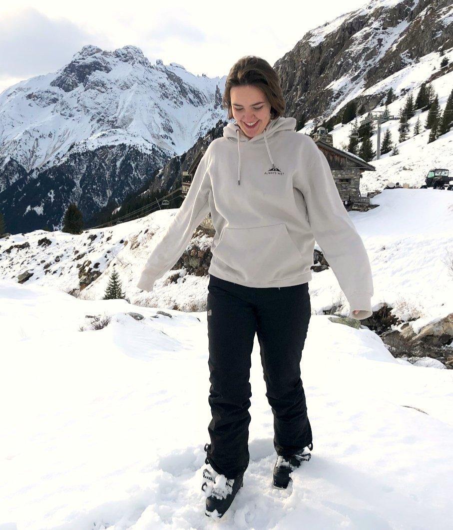 Addicted to Lines - Cream, Organic, Fairtrade, Unisex Hoodie - Always Wet