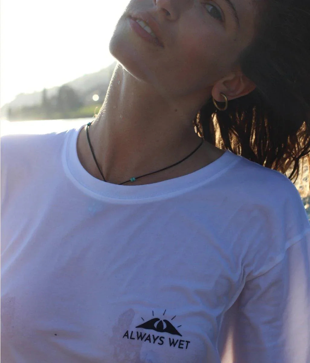 Addicted To Lines - White, Organic, Fairtrade, Unisex Shirt - Always Wet