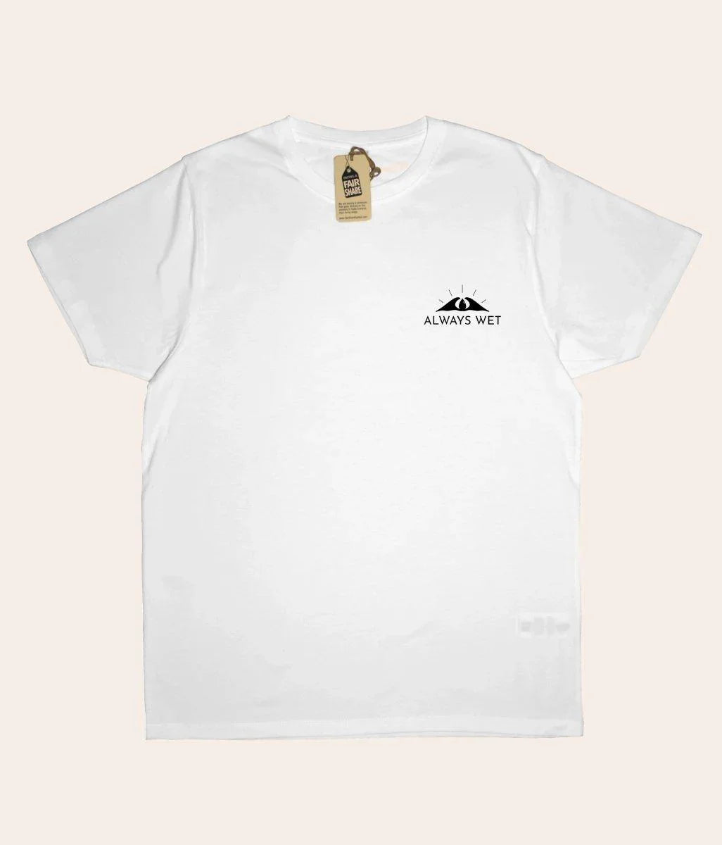 Addicted To Lines - White, Organic, Fairtrade, Unisex Shirt - Always Wet