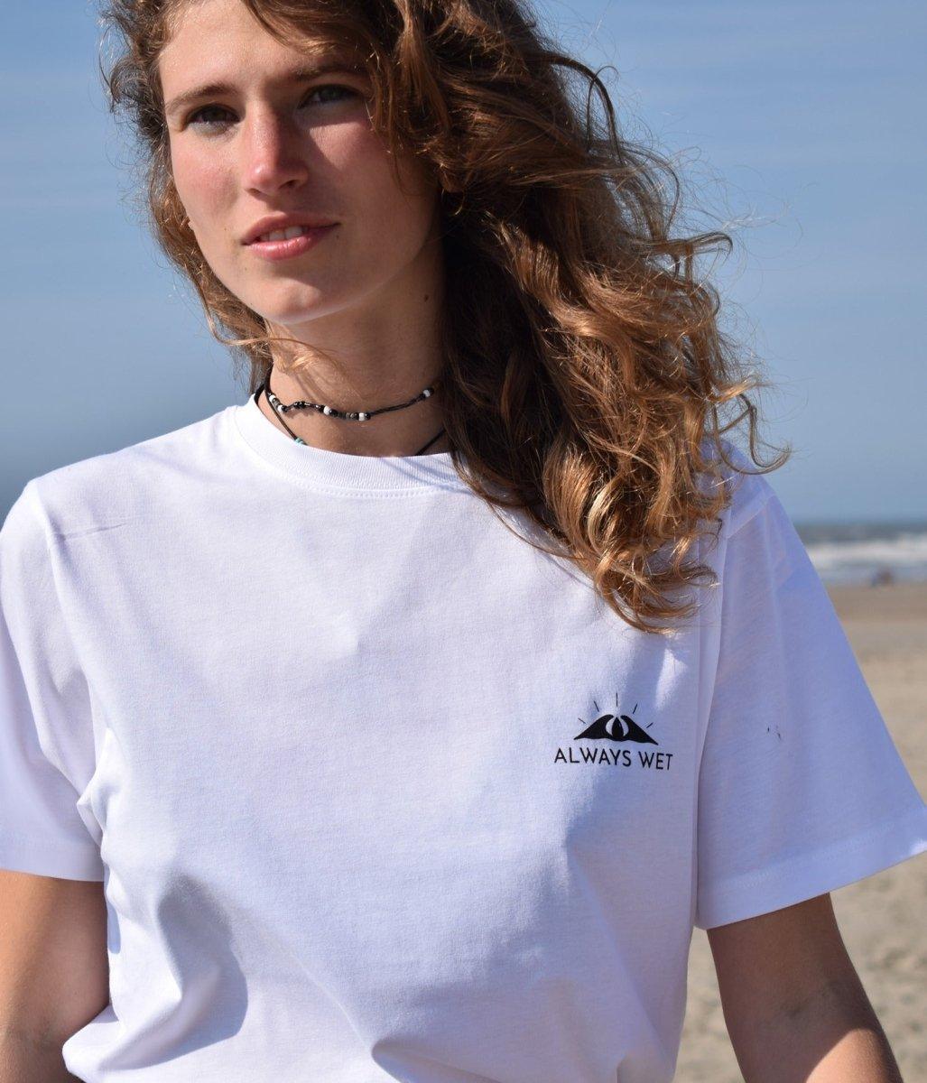 Out There - White, Organic, Fairtrade, Unisex Shirt - Always Wet