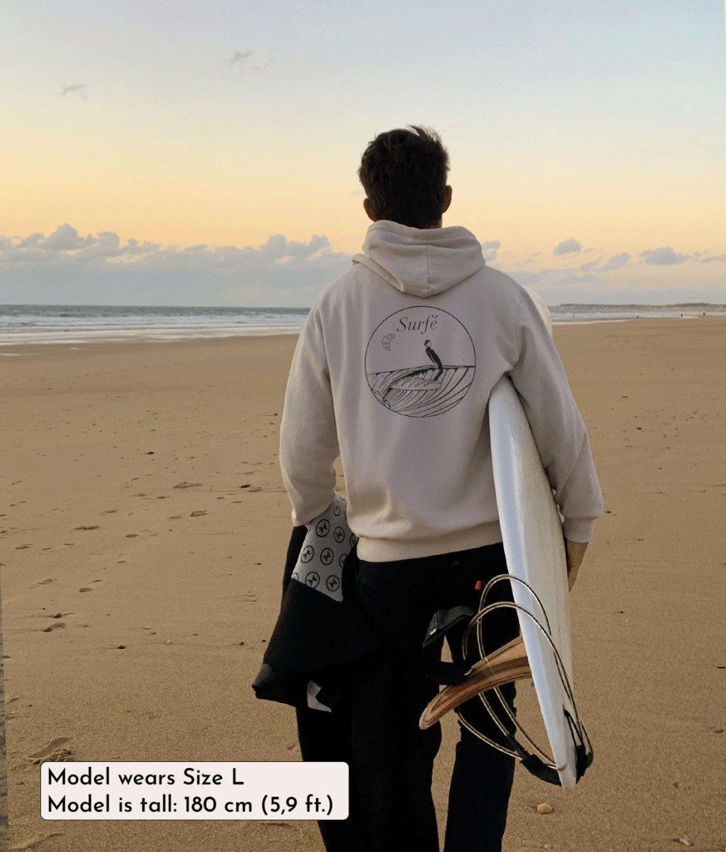 Surfé - Cream, Organic, Fairtrade, Unisex Hoodie - Always Wet