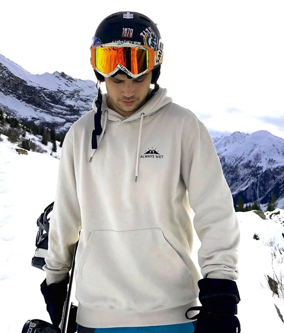Wave Hunter - Cream, Organic, Fairtrade, Unisex Hoodie - Always Wet