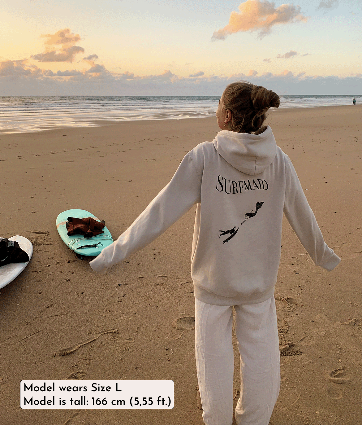 Surfmaid - Cream, Organic, Fairtrade, Unisex Hoodie