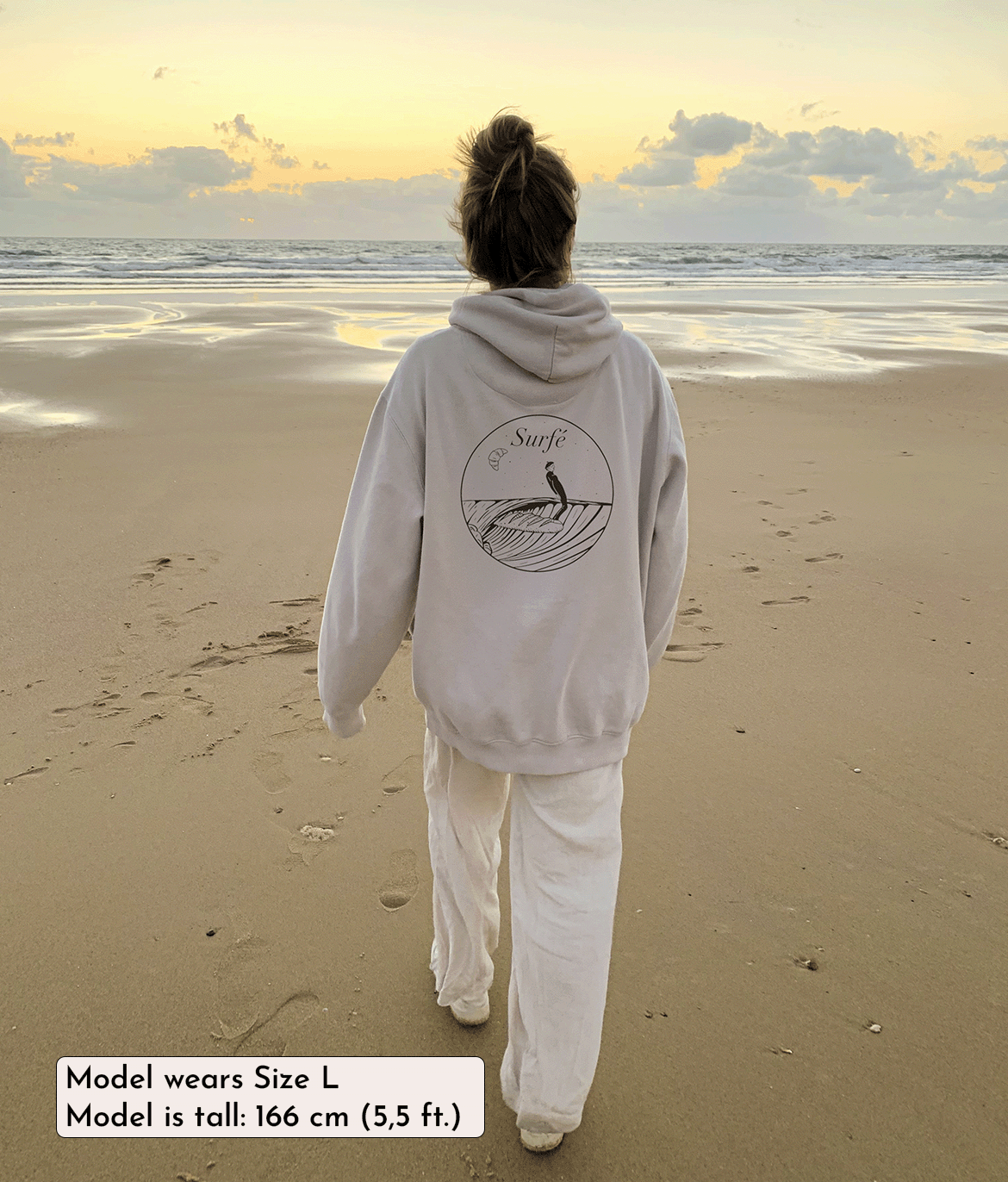 Surfé - Cream, Organic, Fairtrade, Unisex Hoodie