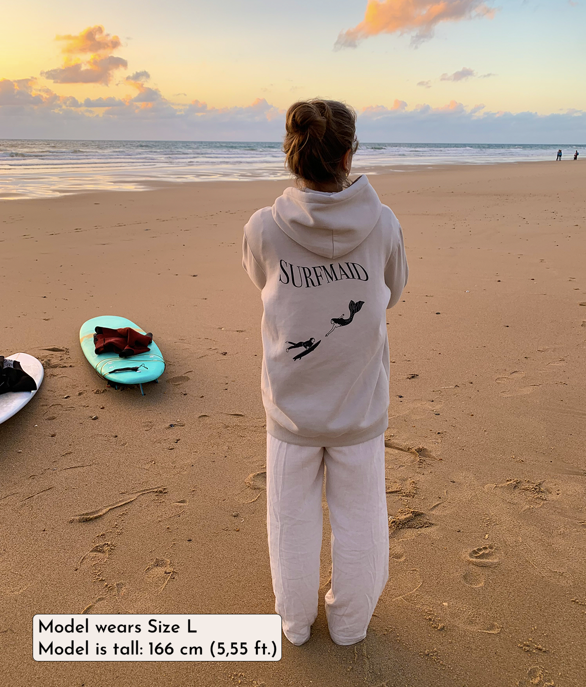 Surfmaid - Cream, Organic, Fairtrade, Unisex Hoodie