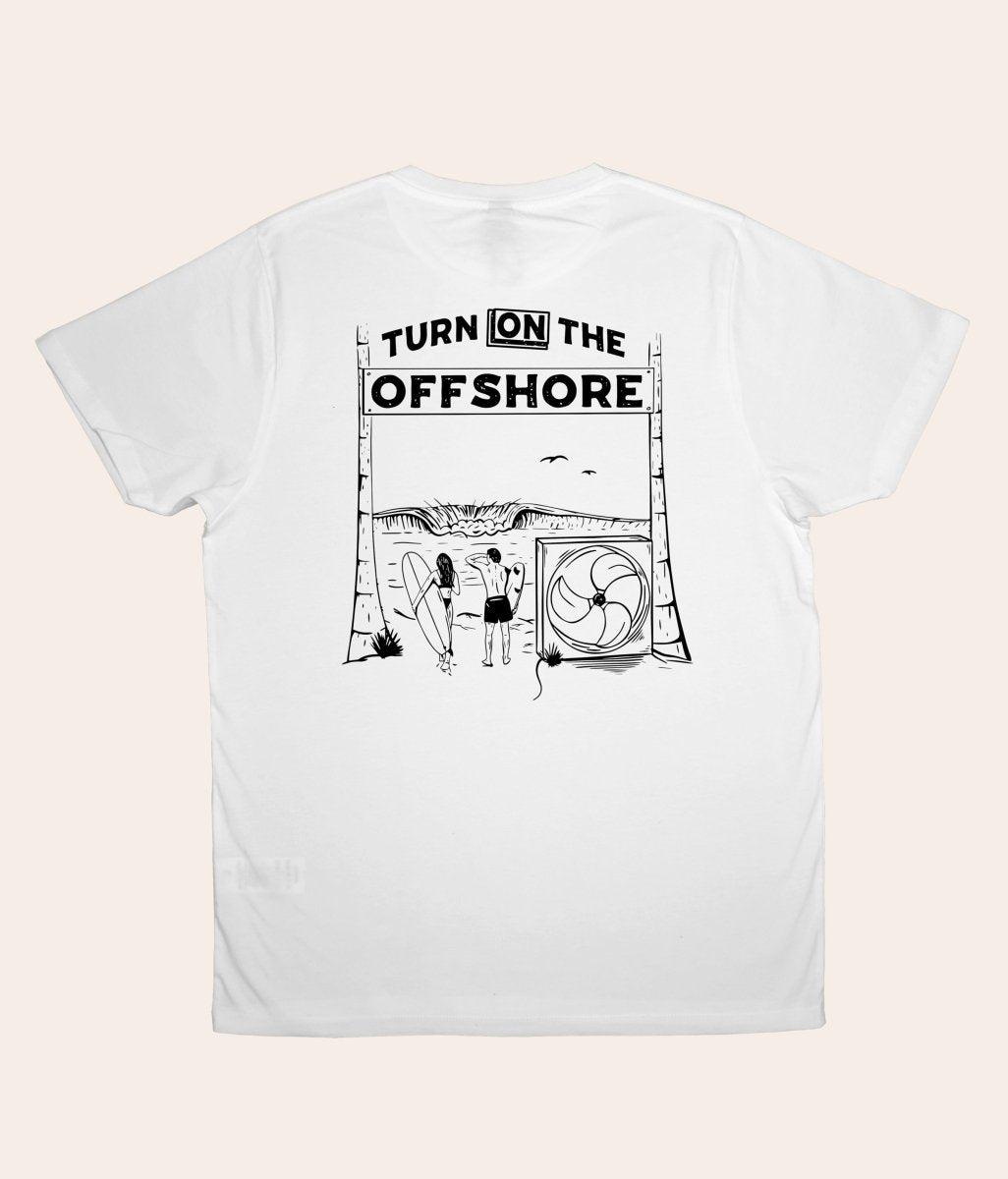 Turn on the Offshore - White, Organic, Fairtrade, Unisex Shirt - Always Wet