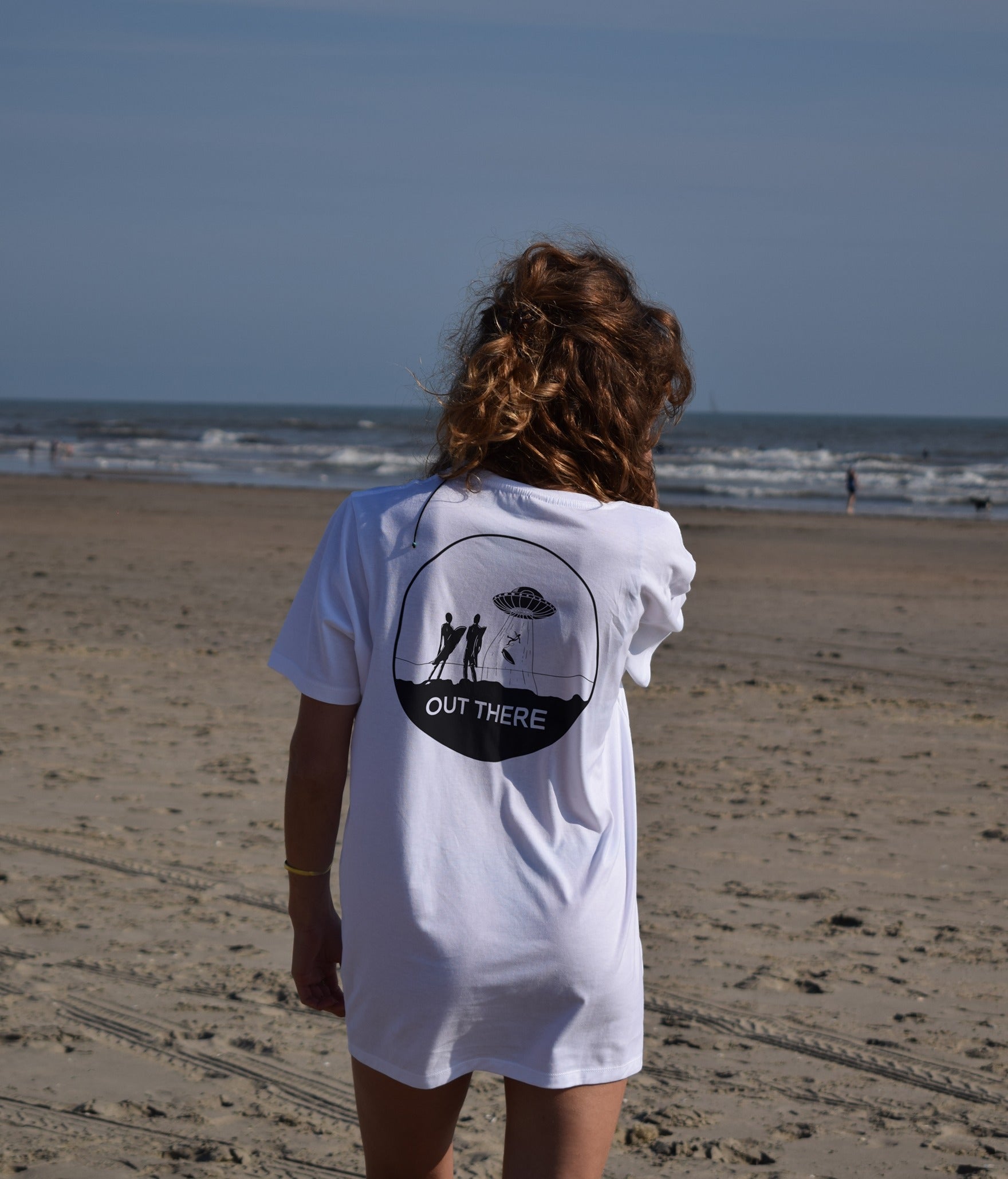 Out There - White, Organic, Fairtrade, Unisex Shirt