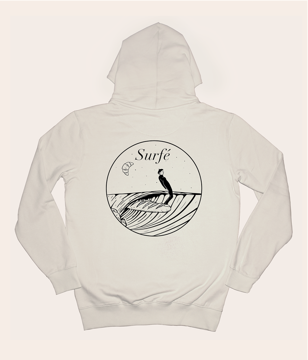 Surfé - Cream, Organic, Fairtrade, Unisex Hoodie