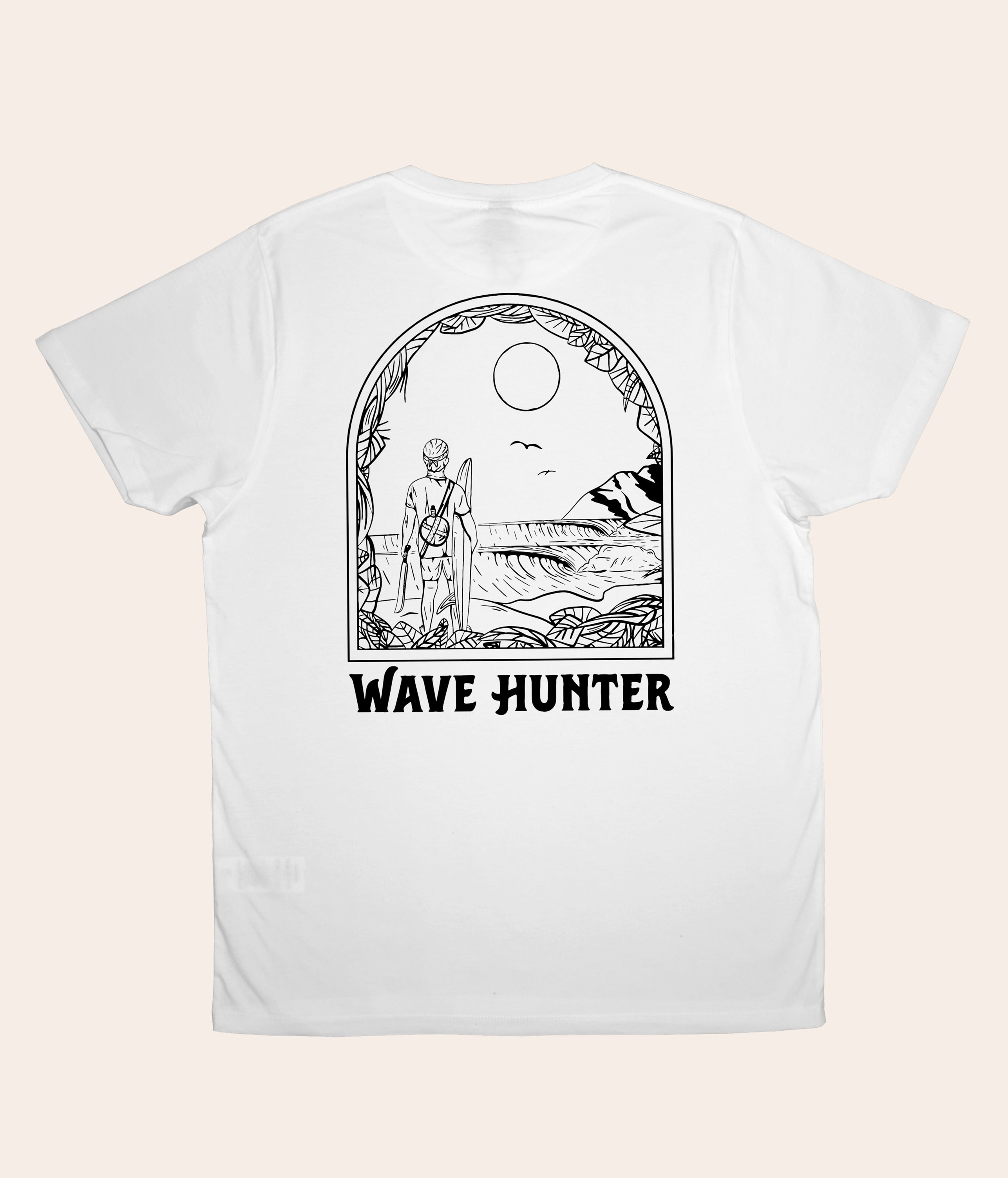 Wave Hunter - White, Organic, Fairtrade, Unisex Shirt