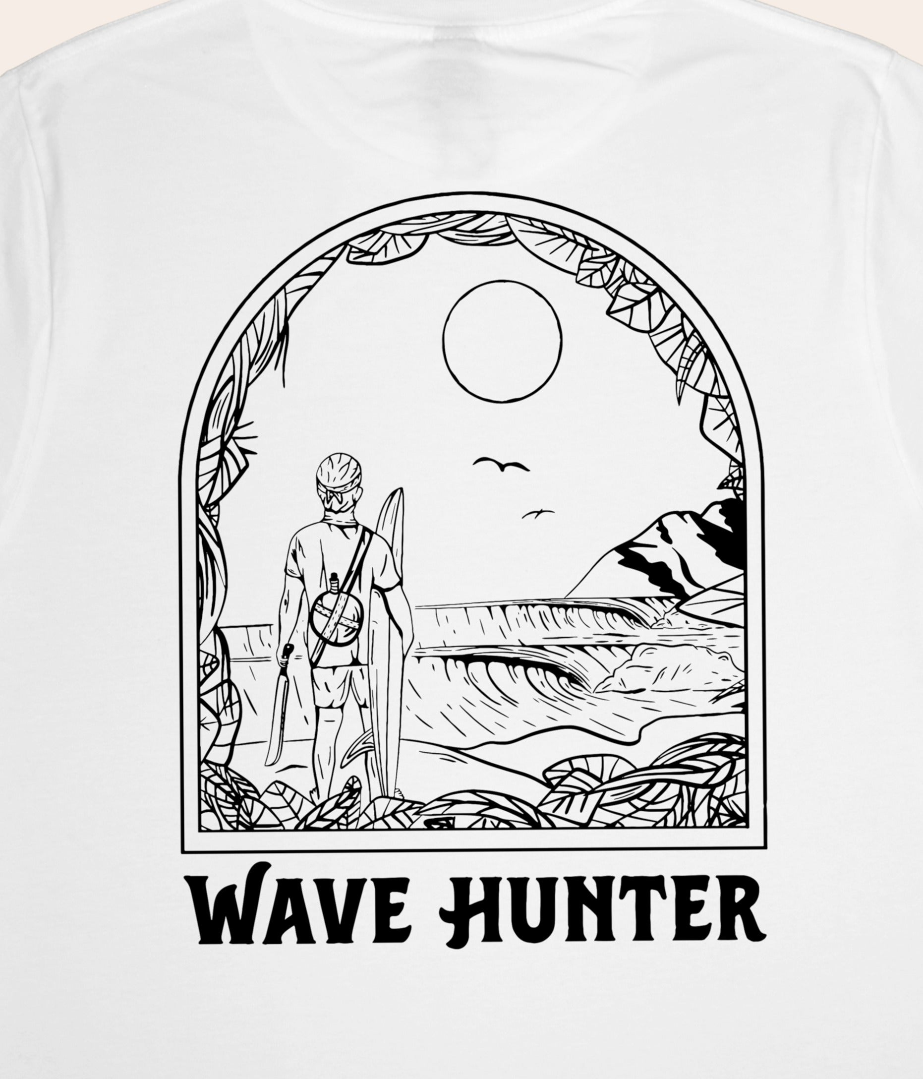 Wave Hunter - White, Organic, Fairtrade, Unisex Shirt