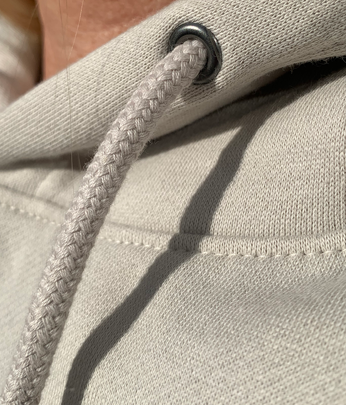 Addicted to Lines - Cream, Organic, Fairtrade, Unisex Hoodie