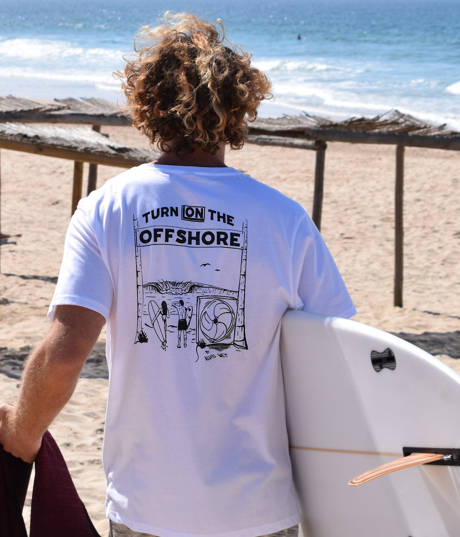 Turn on the Offshore - White, Organic, Fairtrade, Unisex Shirt