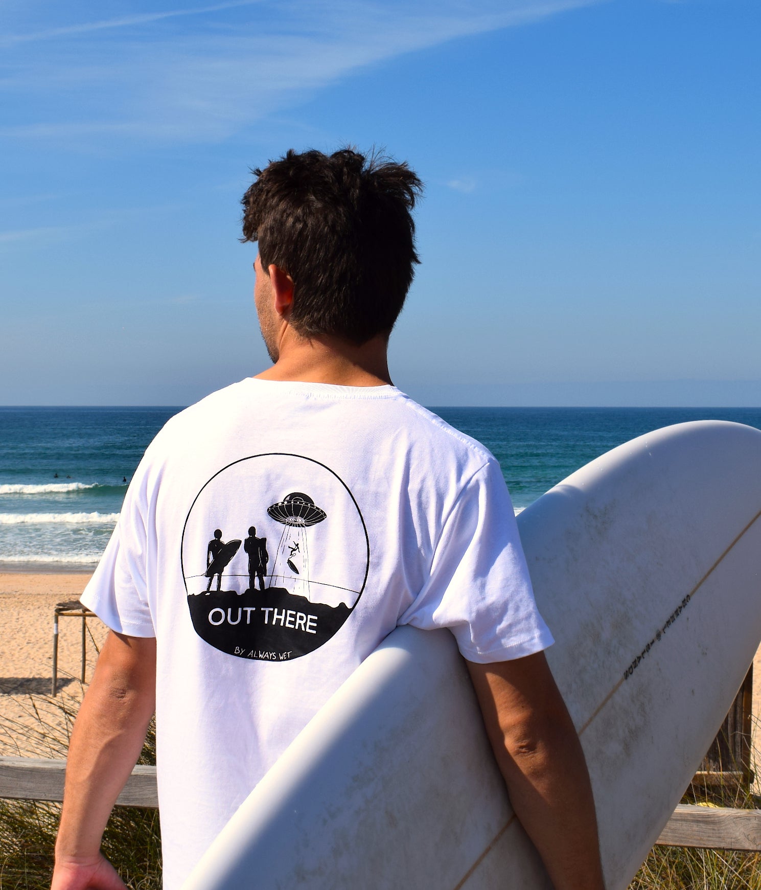 Out There - White, Organic, Fairtrade, Unisex Shirt