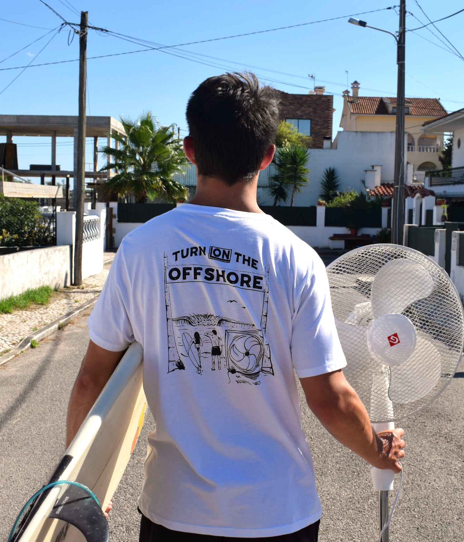 Turn on the Offshore - White, Organic, Fairtrade, Unisex Shirt